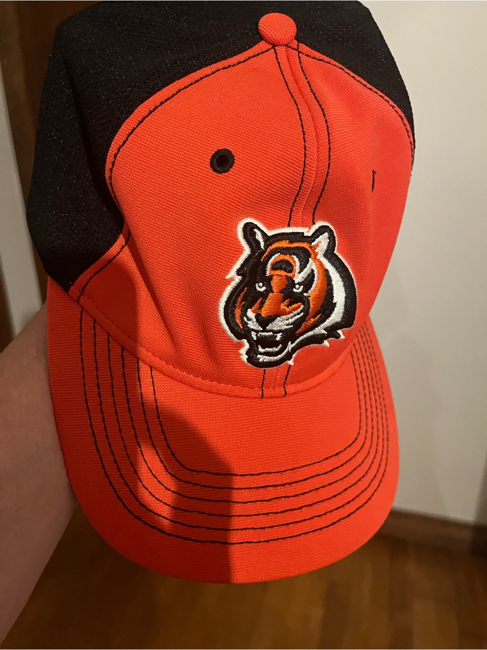 Kids Orange and Black Tiger Patch Baseball Cap